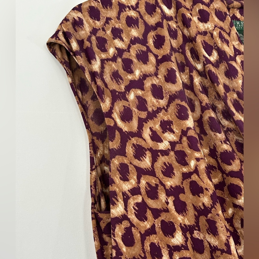 Ralph Lauren Size 8 Midi Dress Cinched at Sides Soft Classic Sophisticated Style - Picture 5 of 12